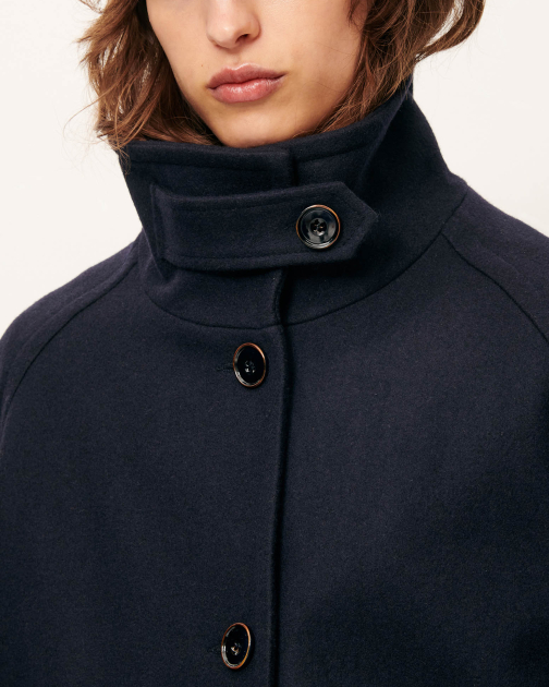MANTEAU LEE WOOLY NAVY ~ SESSUN